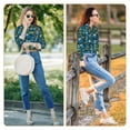 thumbnail image 7 of KLL Modern Excavator Print Women's Long Sleeve Pajamas with Pants Sleepwear Loungewear 2 Set-X-Large, 7 of 7
