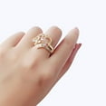 thumbnail image 6 of Naturegr Finger Ring Rhinestone Heart Shape Jewelry Good-looking Women Ring for Mother, 6 of 8