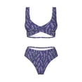 thumbnail image 4 of Daiia Lavender Flowers Women's Bikini Set Two Piece Swimsuit High Waisted Bikini Adjustable Straps Bikini Perfect for Beach, Pool, and Summer Vacation-, 4 of 9