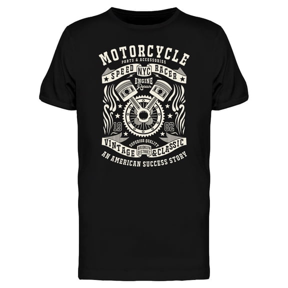 Motorcycle Racer Engine Tee Men's -Image by Shutterstock