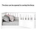 thumbnail image 5 of Jopath Full Size Floor Bed Frame, Montessori Wooden Floor Bed With Super High Security Barrier and Door for Girls and Boys White, 5 of 9