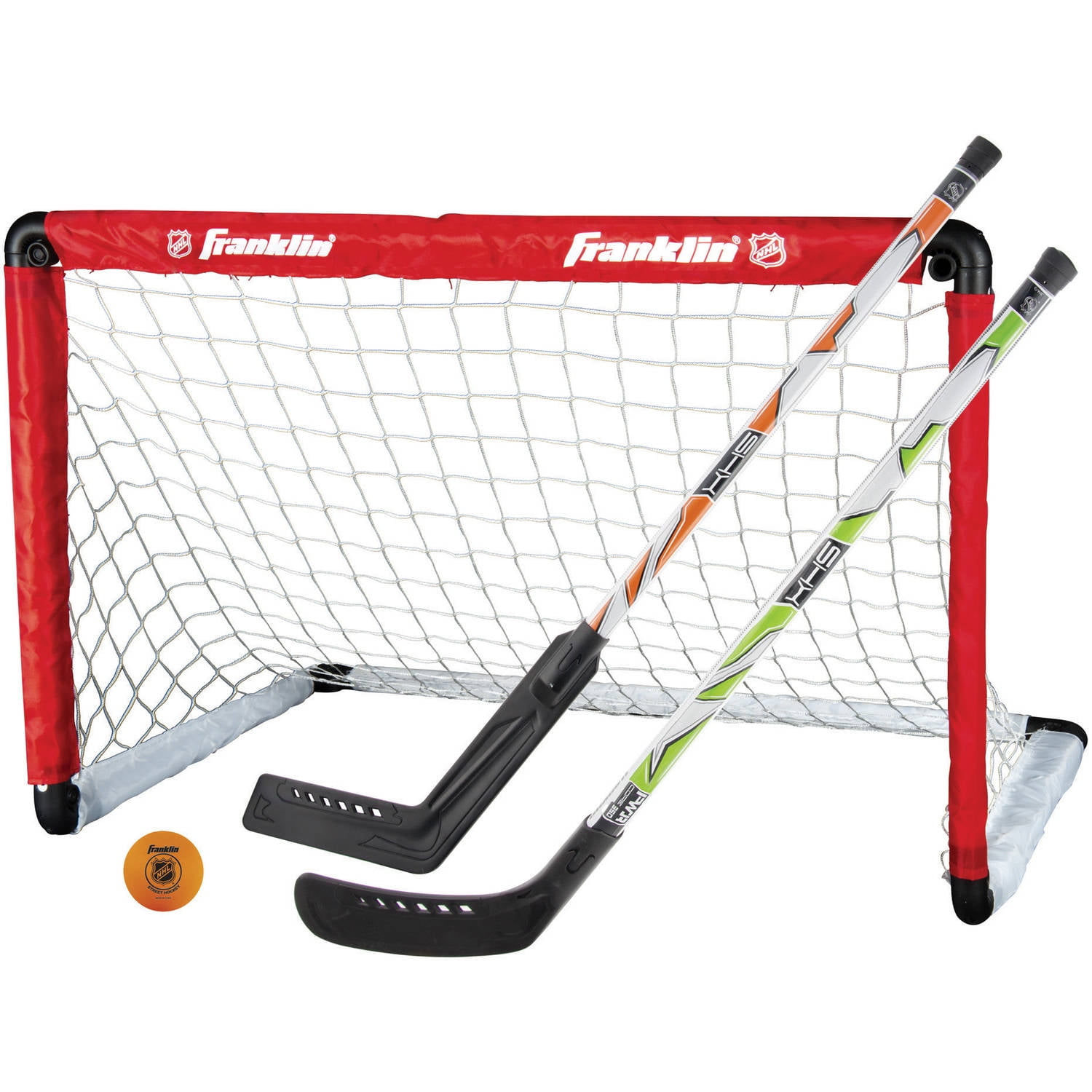 Franklin Sports NHL Kids Mini Hockey Goal + Sticks Set -36"