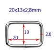 thumbnail image 4 of AMLESO Metal Rectangle Loop Rings Buckles Heavy Duty for Belt Webbing Strap Leather, 4 of 8