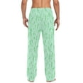 thumbnail image 4 of Soccer players green background pattern Men's ComfortSoft Cotton Printed Lounge Pants,Pockets, Drawstring/Elastic Waist, 4 of 5