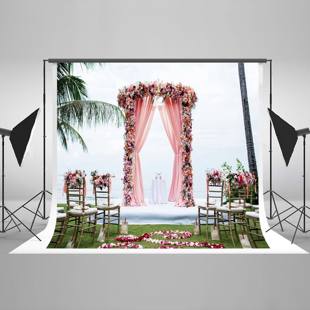 EREHome Tissu Polyester Fond de Photographie de Mariage Accessoires de Studio de Photographie 7x5ft