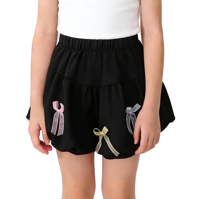 Zpanxa Girls Summer Shorts Polyester Solid Color Breathable Lightweight Casual Pants 7-8 Years
