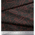 thumbnail image 3 of Soimoi Gray Georgette Viscose Fabric Leg Piece & Hotdog Food Print Fabric by Yard 42 Inch Wide, 3 of 3