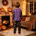 thumbnail image 4 of Breathable Matching Family Halloween Pajamas Set, Printed Long Sleeve PJs Lounge Sleepwear Outfits for Cozy Holiday Evening, 4 of 5
