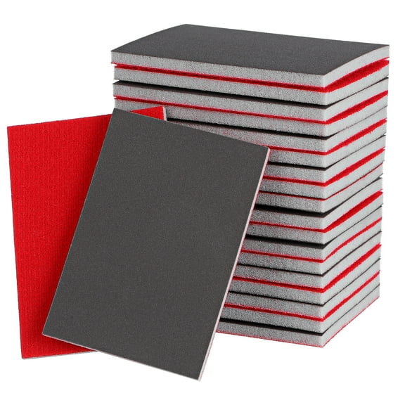 QIDITONG 20 Pcs Sanding Sponge Automotive Sanding Block Soft Sandpaper Pads Reusable Sanding Sponges For Metal Wood Polishing 3000 Grit