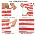 thumbnail image 5 of ALAZA Men's Swim Trunks Beach Shorts Red and White Stripes Lightweight Athletic Bathing Suits XL, 5 of 9
