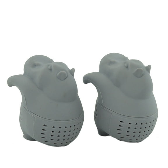 Soimiss Animal Hippo Leaf Tea Infuser Silicone Tea Filter for Home Use Easy to Clean and Reusable