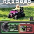 thumbnail image 5 of sopbost 24V Kids Electric Ride-On Toy Car, Ages 3–8, Max Speed 5 MPH, Battery-Powered Toy Vehicle with Remote Control, Pink & Purple, 5 of 7