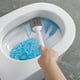 thumbnail image 5 of Matsuzay Soporte para cepillo de baño montado en la pared, herramienta de limpieza de silicona de doble cara, sin cepillos de ángulo muerto, Suministros de limpieza para el hogar Azul, 5 of 6