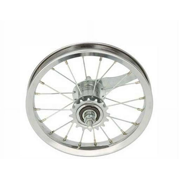 12 1/2" x 2 1/4" Steel Coaster Wheel 14G Chrome. Bicycle wheel, bike wheel, bike part, bicycle part