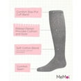 thumbnail image 3 of MeMoi  Athletic Ribbed Cotton Blend Knee High Sock - Girls - Female, 7-8, Med Gray Heather, 3 of 8
