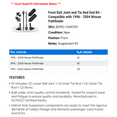 thumbnail image 2 of Front Ball Joint and Tie Rod End Kit - Compatible with 1996 - 2004 Nissan Pathfinder 1997 1998 1999 2000 2001 2002 2003, 2 of 2