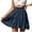 Navy, variant on Aofany Summer Skirt for Women Boho Elastic High Waist Solid Color Ruffle A Line Swing Skirts Casual Beach Short Mini Skirt