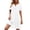 White, variant on Women's Summer Dresses Solid-Color Short-Sleeve Lace-Panel Knee-Length Casual Weekend Daily Wear