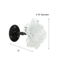 thumbnail image 3 of Rose Bud Flower Hand Blown Art Glass Wall Décor, White, 4.75" Diameter, 3 of 8