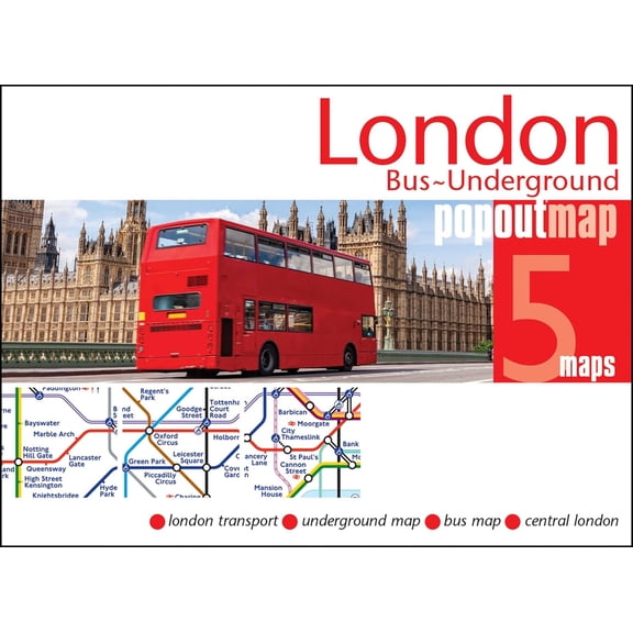 Popout Maps London Bus and Underground Popout Map, (Paperback)