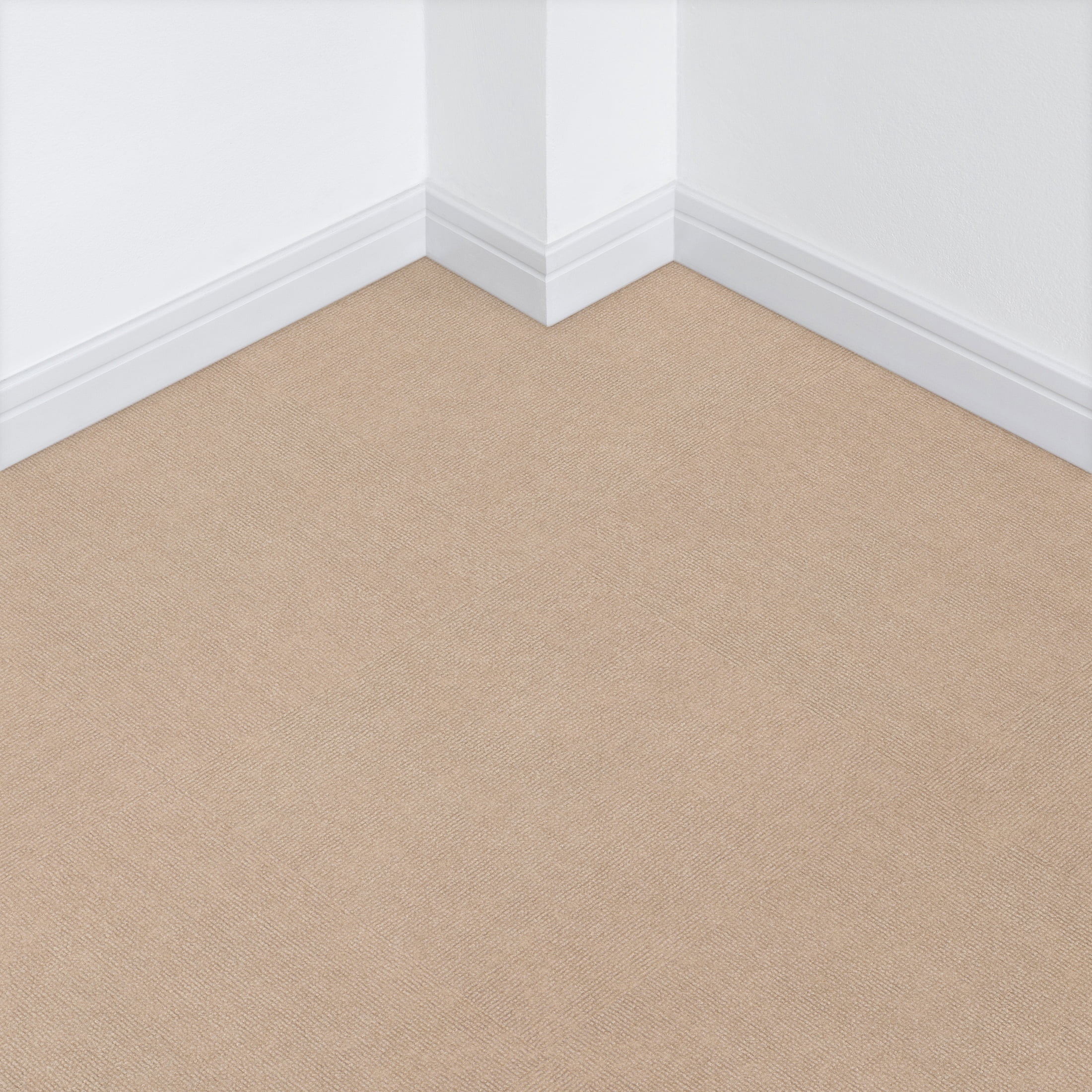 Asheville Rib Beige Residential 18 in. x 18 in. Peel and Stick Carpet Tile Square 27 sq. ft. 12 Tiles Per Box