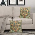 thumbnail image 3 of Vintage Rustic Flower Pillow Covers 20x20 Sage Green Yellow Floral Tree Pattern Decorative Throw Pillows Outdoor Linen Farmhouse Cushion Case Country Pillowcase for Sofa Bed Room Decor Set of 2, 3 of 6