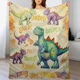 thumbnail image 3 of WERPE  Dinosaur Custom Name Custom Blankets for Girls Boys Adults Blanket Gifts for Birthday Christmas Valentines Day Memorial Day"for Toddler/Pets White, 3 of 6