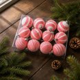 thumbnail image 5 of 12 Pack Flocked Christmas Ball Ornaments, Lightweight Quick Hanging Baubles, Multi Style Reusable Pendant for Hotel Mall Wedding Xmas Indoor Commercial Decoration, 5 of 8