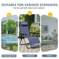 thumbnail image 5 of Lacoo 2 Zero Gravity Chair Patio Outdoor Foldable Lawn Lounge Chair Reclining Chair with Adjustable Pillow for Graden, Patio,Beach , Blue, 5 of 12
