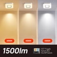 thumbnail image 4 of OREiN Bathroom Exhaust Fan with Light, 110 CFM 2.0 Sones, 27W Bathroom Fan with Light for Home, 1500lm, 3000K/4000K/5000K Selectable & Nightlight, FCC/ETL Listed, Bathroom Fan Light Combo, 4 of 9