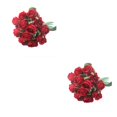 thumbnail image 2 of Rosas artificiales Inteprter 12 piezas para decoración de bodas interiores y exteriores Naranja, 2 of 6