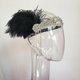 thumbnail image 3 of Vestido de Lujo 1920s Grandes Borlas de La Negro de s de de Imitación de La de de La Ascot Macarena Diadema tocado de boda, 3 of 8