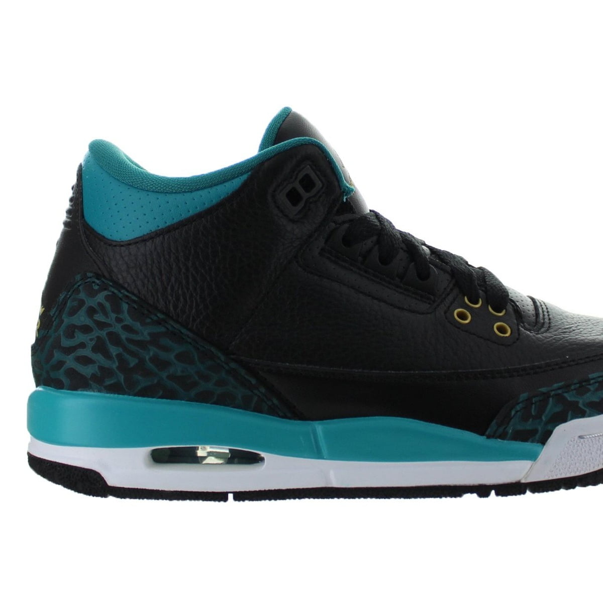 Nike - Air Jordan 3 Retro GG Girl's Basketball Shoes Black/Mettalic Gold/Rio Teal 441140-018 