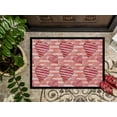 thumbnail image 3 of Watercolor Red Striped Hearts Doormat 24x36, 3 of 4