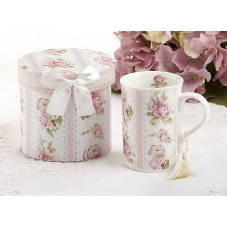 - Porcelain Tea / Coffee Mug in Gift Box - Vintage Lace