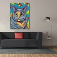 thumbnail image 3 of Epic Graffiti 'Dilute Tortoiseshell Cat' by Rebecca Wang Art, Canvas Wall Art, 40"x54", 3 of 8