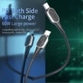 thumbnail image 4 of Inteprter Cable USB tipo C a USB C para S20 Mi 10 60W PD Cable cargador de carga rápida para cable USB -C tipo -C Teléfono y Comunicación plata 1m, 4 of 6