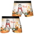thumbnail image 3 of Happy Thanksgiving Siberian Husky with Turkey Pumpkins Autumn Vibes All Over Print Boxer Briefs Underwear for Men Dad Husky Dog Lover Gifts - 12018, 3 of 6
