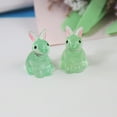 thumbnail image 4 of 10Pcs Luminous Bunny Colorful Glowing in The Dark Miniature DIY Resin Craft Ornament Cute Resin Rabbit Statue Model Phone Case Decor Small Gift, 4 of 4