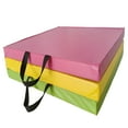 thumbnail image 1 of Colchoneta plegable para ejercicios de gimnasia, triple pliegue, fácil de transportar, ligera y plegable, con de transporte para estiramientos., 1 of 8
