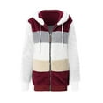 thumbnail image 4 of Puntoco Moda Mujer Cremallera Cuello en V Jersey tops Blusa de manga larga con capucha Sudadera Puntoco Puntoco-3500, 4 of 5