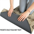 thumbnail image 3 of Brown Dog Paw Footprint Bone Hot Yoga Mat Towel Non Slip for Hot Yoga - Quick-Drying Yoga Mat Cover with 4 Corner Pockets with Travel Bag - Hot Yoga Towel Non Slip 74"x26", 3 of 6