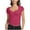 Hot Pink, variant on Timegard Womens Summer Tops Short Sleeve Square V Neck Slim Comfy Casual Ruched Tee Shirts Fashion