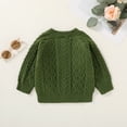 thumbnail image 5 of Younger Tree Baby Girl Sweater Fall Winter Solid Long Sleeve Button Knit Cardigan Clothes for 2-3T, 5 of 8
