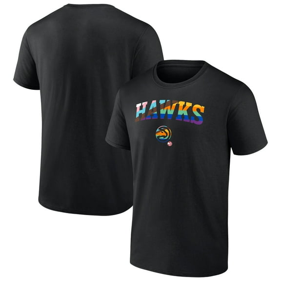 Men's Black Atlanta Hawks Logo Pride T-Shirt