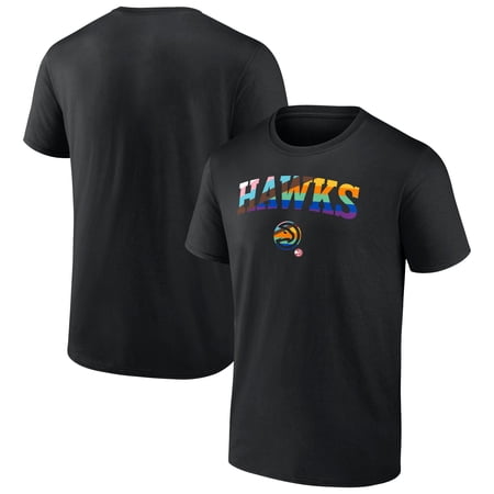 Men s Black Atlanta Hawks Logo Pride T-Shirt