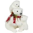 thumbnail image 2 of Northlight Mama Polar Bear and Cubs Christmas Figures - 13.5" - White and Red, 2 of 8