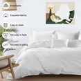 thumbnail image 3 of King 4 Piece Bedding Set Pure White Soft Breathable Duvet Cover and Pillowcase, Minimalist Solid Color Duvet Cover Set Bed Sheets for Bedroom Dormitory Guest Room, 3 of 9