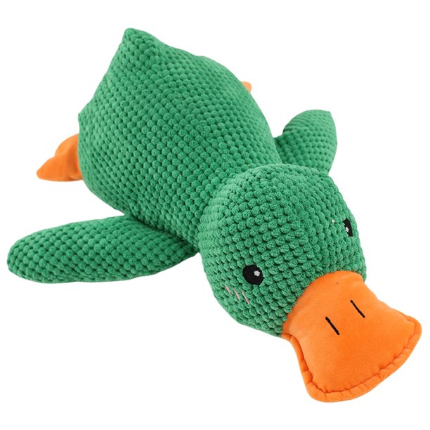 The Mellow Dog Calming Duck - Juguete para perros de peluche para cachorros de interior