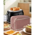 thumbnail image 4 of Country Star Plaid Toaster Cover 2 Slice, Small Kitchen Appliance Covers, Retro Red American Farm Barn Berry Toaster Oven Cover with Loop, Bread Machine Cover Polyester Dust Cover Protection, 4 of 4